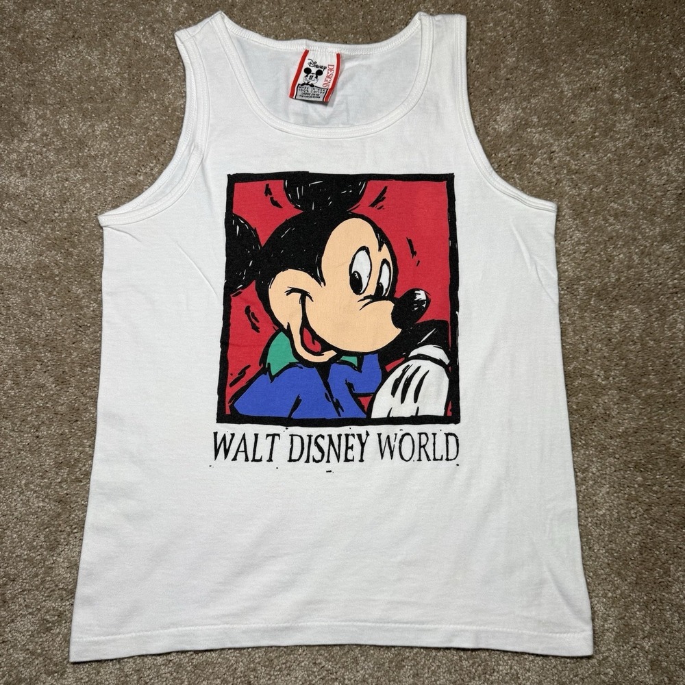Vintage Disney Mickey Mouse Made in USA Tank Top Size Large